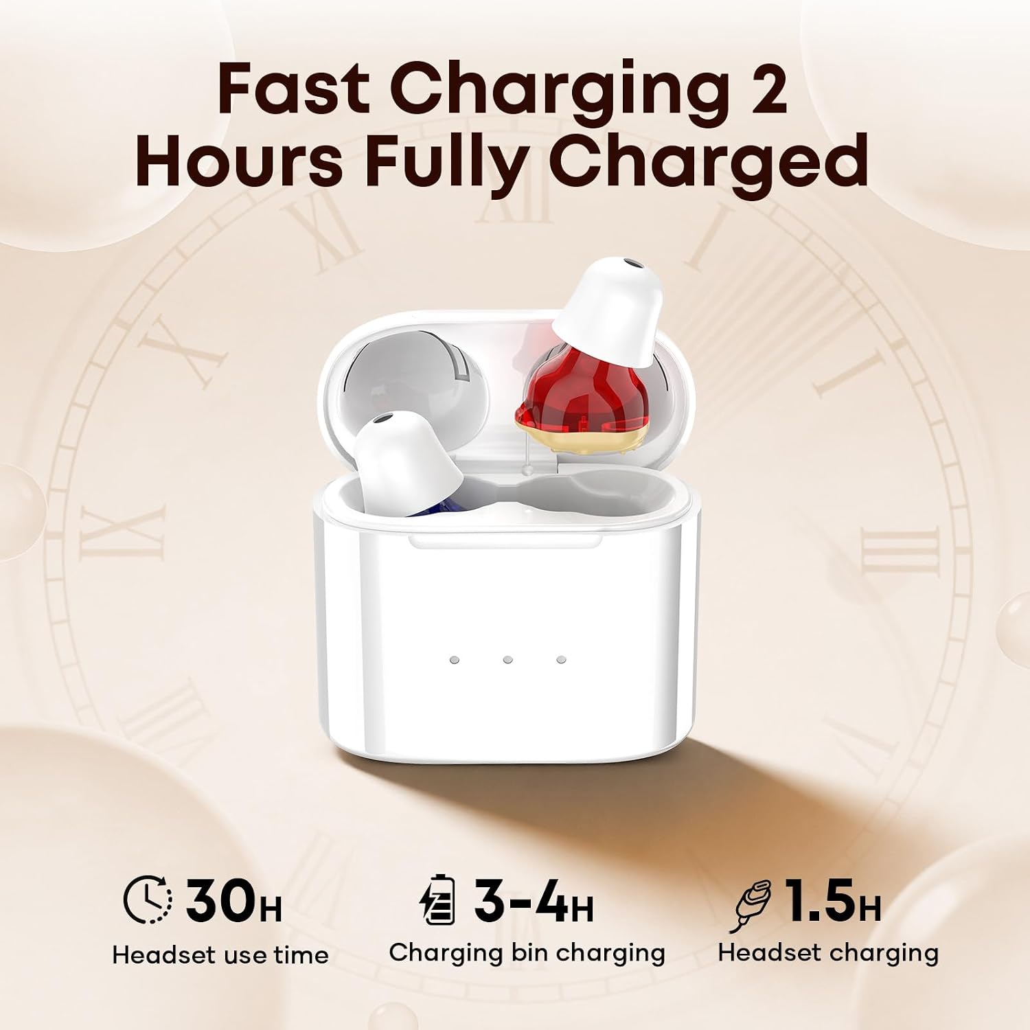 Rechargeable Digital Hearing Aids for Seniors, 2 Channel Ear Amplifier | Clear Sound Quality, Noise Cancellation, Anti-Howling in Ear Hearing Aids, Invisible Sound Amplifier 4. Volume, Easy to Use - Image 4