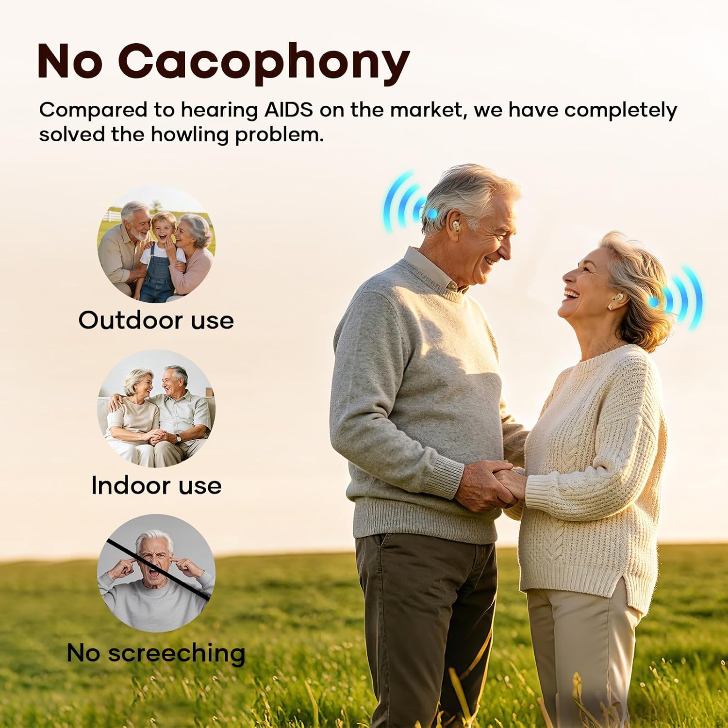 Rechargeable Digital Hearing Aids for Seniors, 2 Channel Ear Amplifier | Clear Sound Quality, Noise Cancellation, Anti-Howling in Ear Hearing Aids, Invisible Sound Amplifier 4. Volume, Easy to Use - Image 5