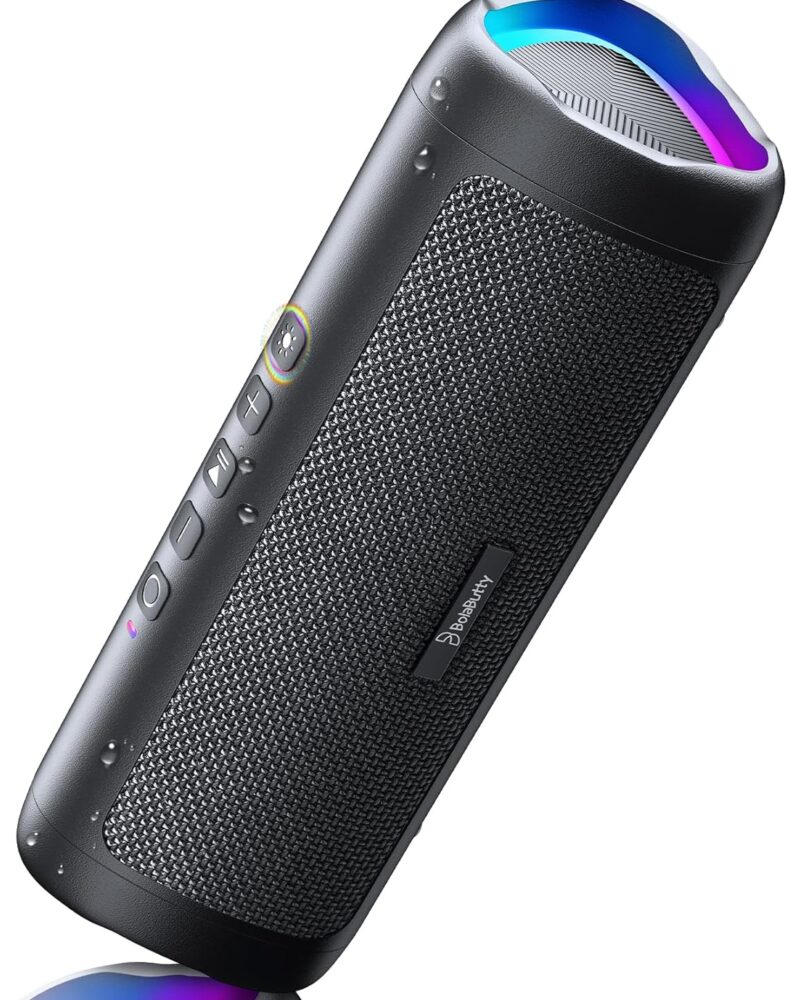 Bluetooth Speaker, 20W HD Sound, Portable Wireless, IPX5 Waterproof, Up to 24H Playtime, TWS Pairing, for Home/Party/Outdoor/Camping/Beach Essentials, Electronic Gadgets, Birthday Gift (Black)